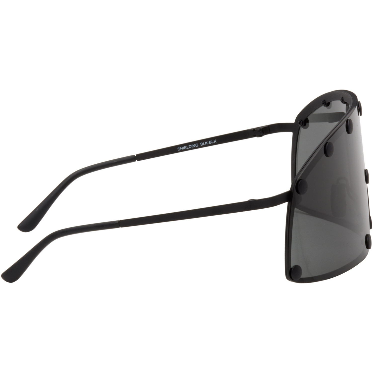  Rick Owens Black Temple Shielding Sunglasses 