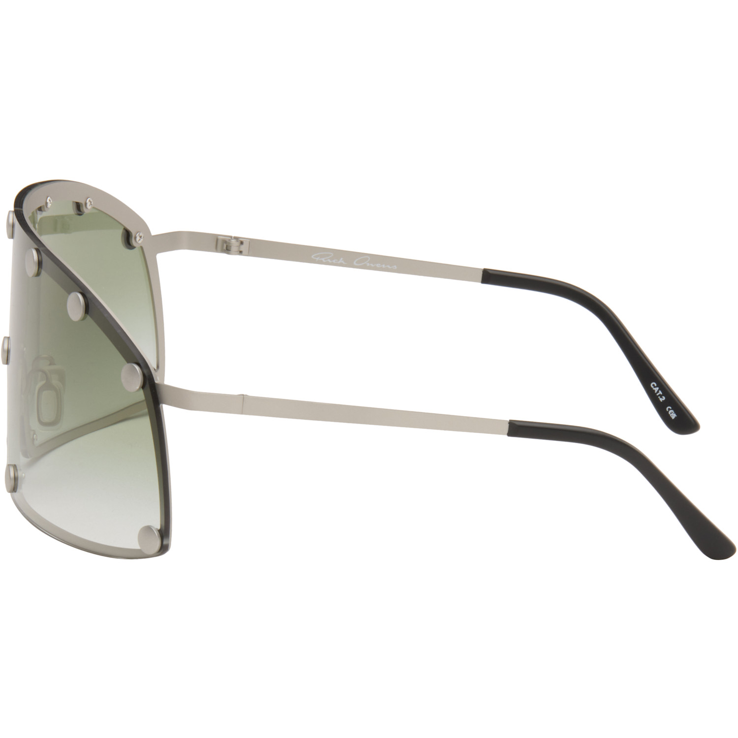  Rick Owens Silver Shielding Sunglasses 