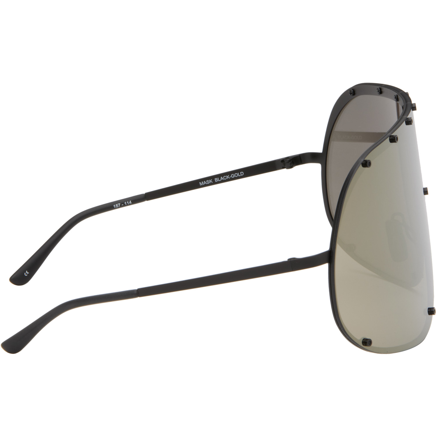  Rick Owens Black Temple Mask Sunglasses 