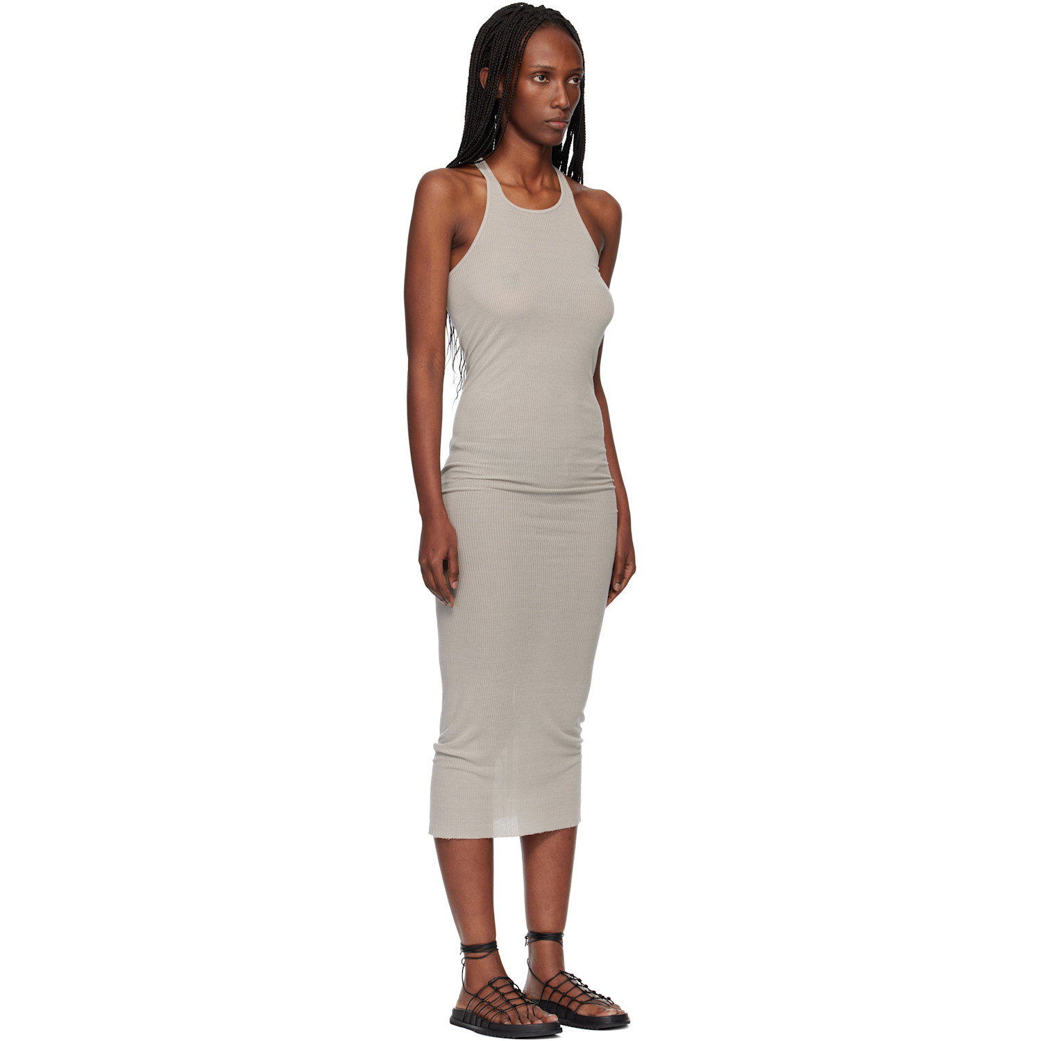  Rick Owens Off-white Temple Tank Midi Dress 