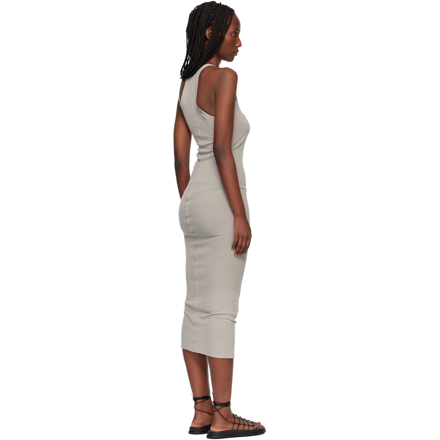  Rick Owens Off-white Temple Tank Midi Dress 
