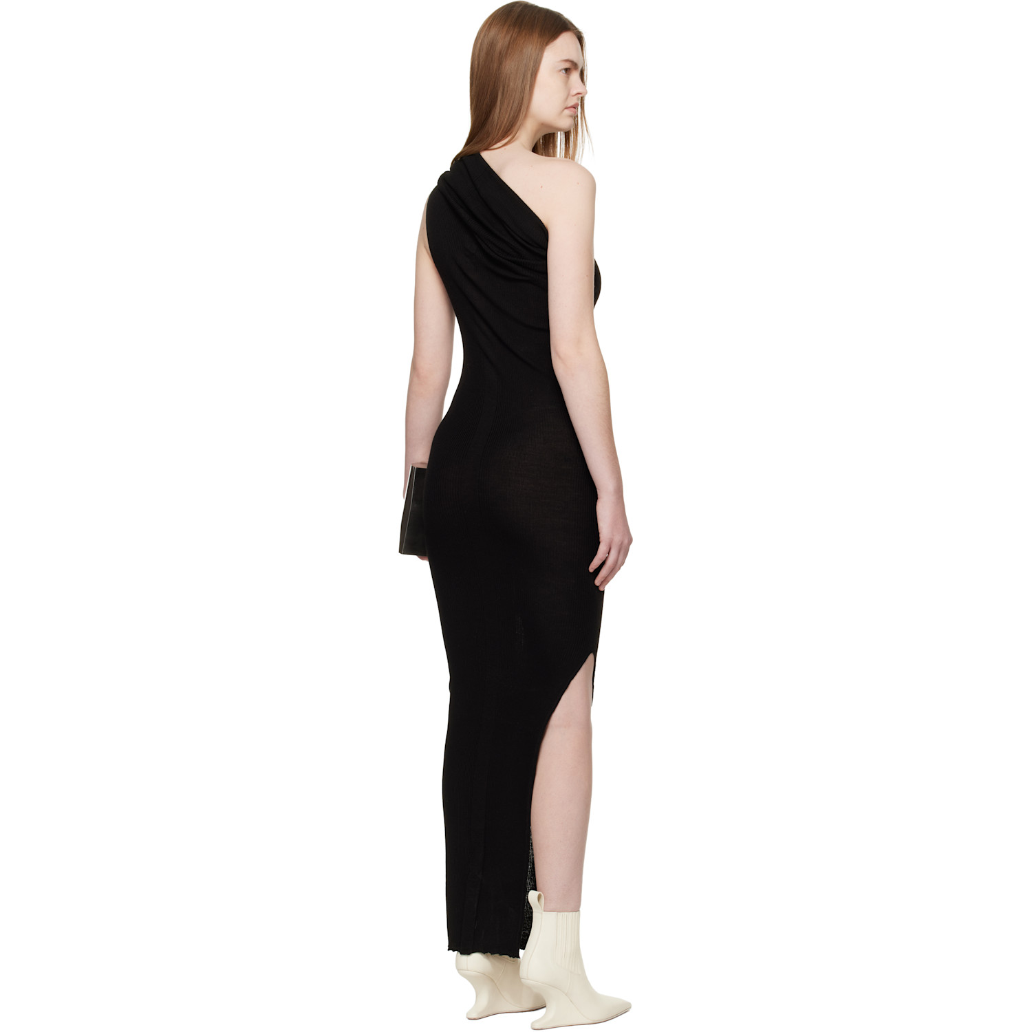  Rick Owens Black Temple Athena Midi Dress 