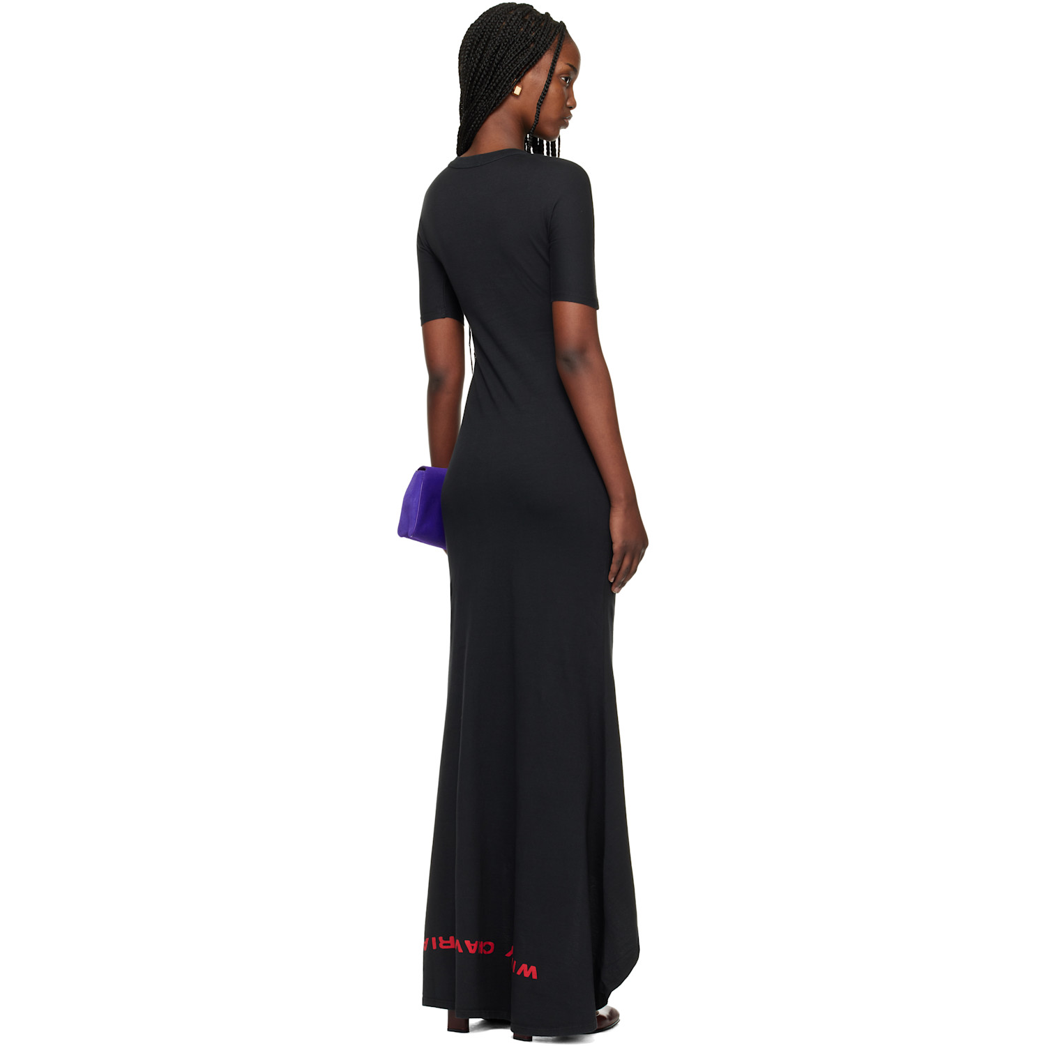  Willy Chavarria Black 'welcome To America' Maxi Dress 