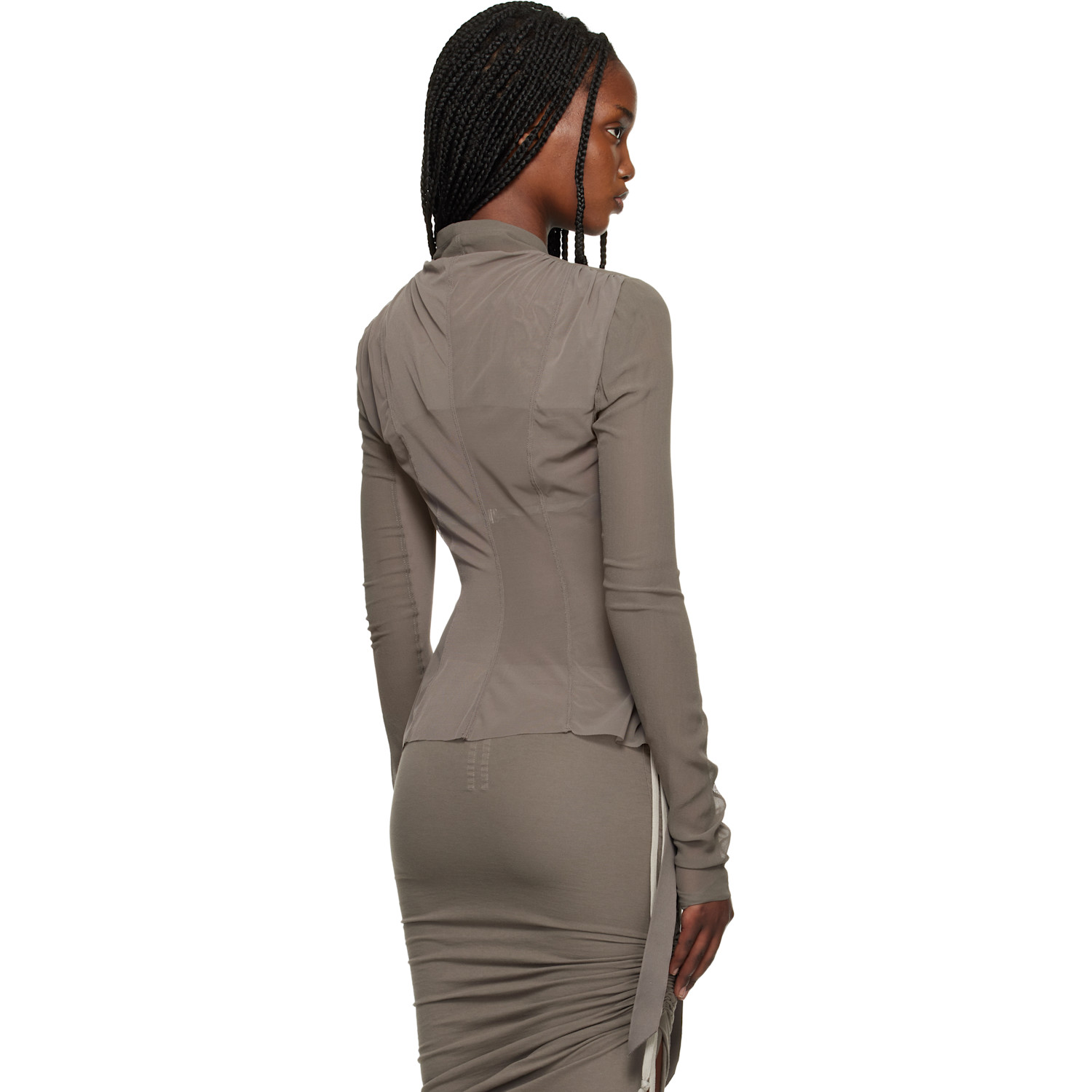  Rick Owens Gray Temple Hollywood Jacket 