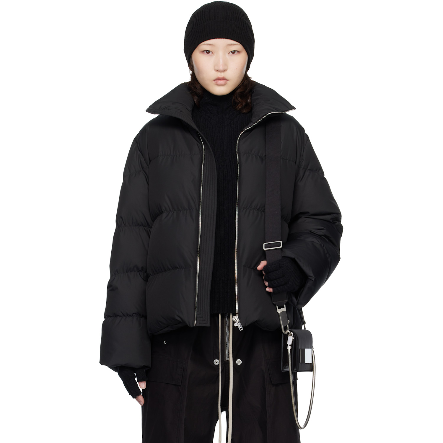 Rick Owens Moncler + Rick Owens Black Cyclopic Down Jacket