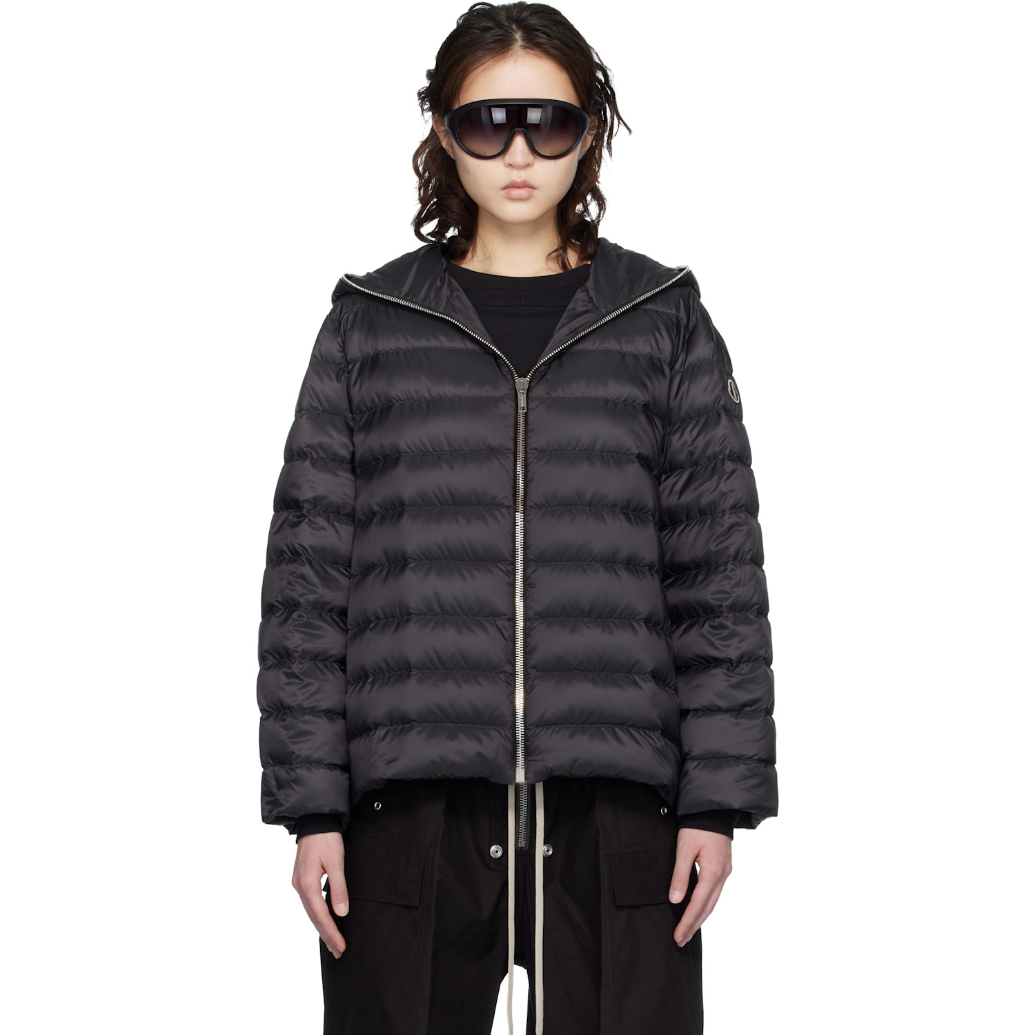 Rick Owens Moncler + Rick Owens Black Ziplock Down Jacket