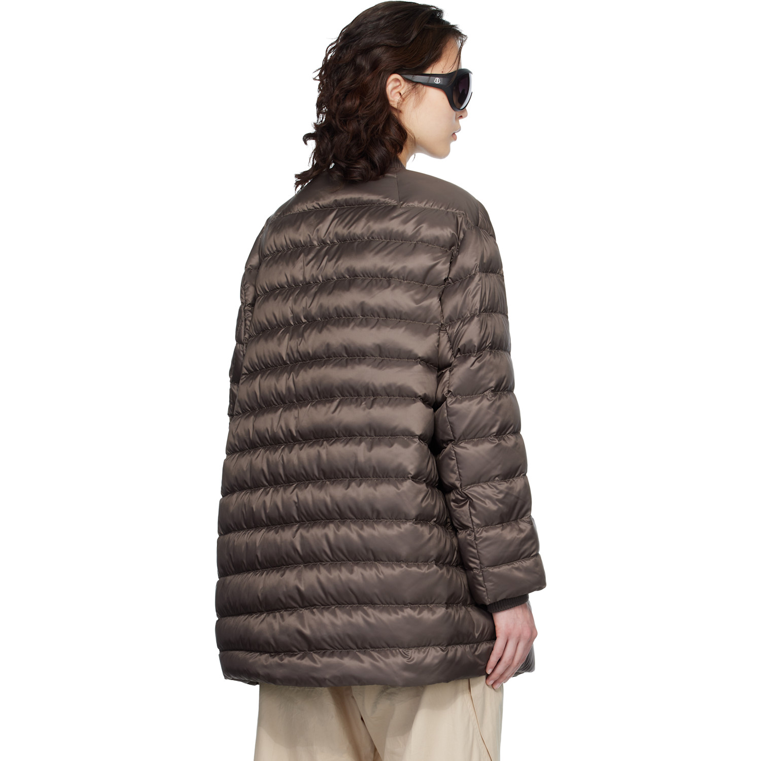 Rick Owens Moncler + Rick Owens Brown Flight Down Jacket 