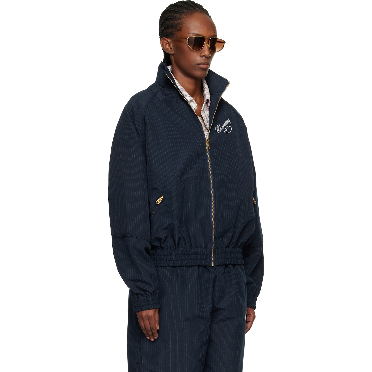  Willy Chavarria Navy Ruff Rider Track Jacket 