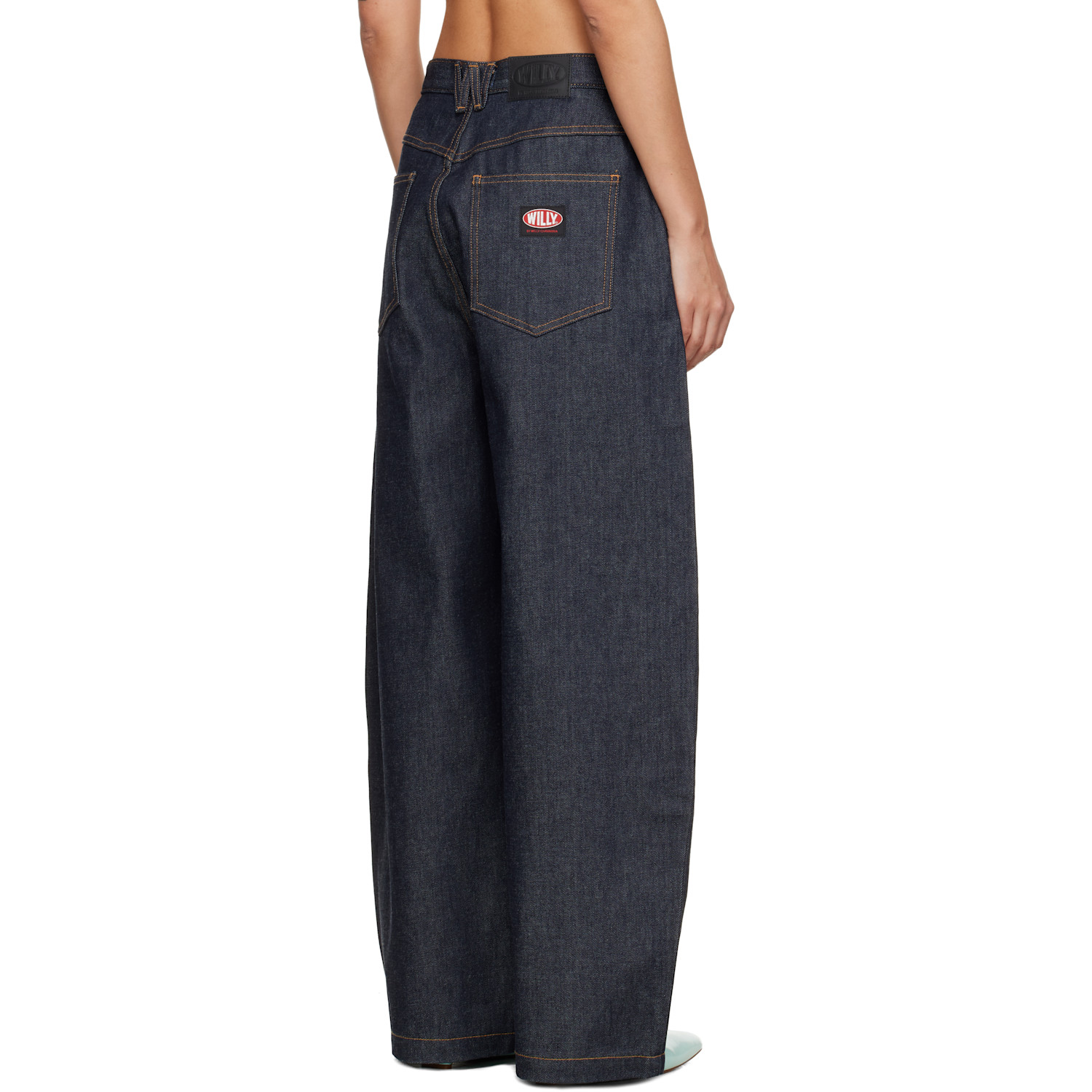  Willy Chavarria Navy Bad Girl Jeans 