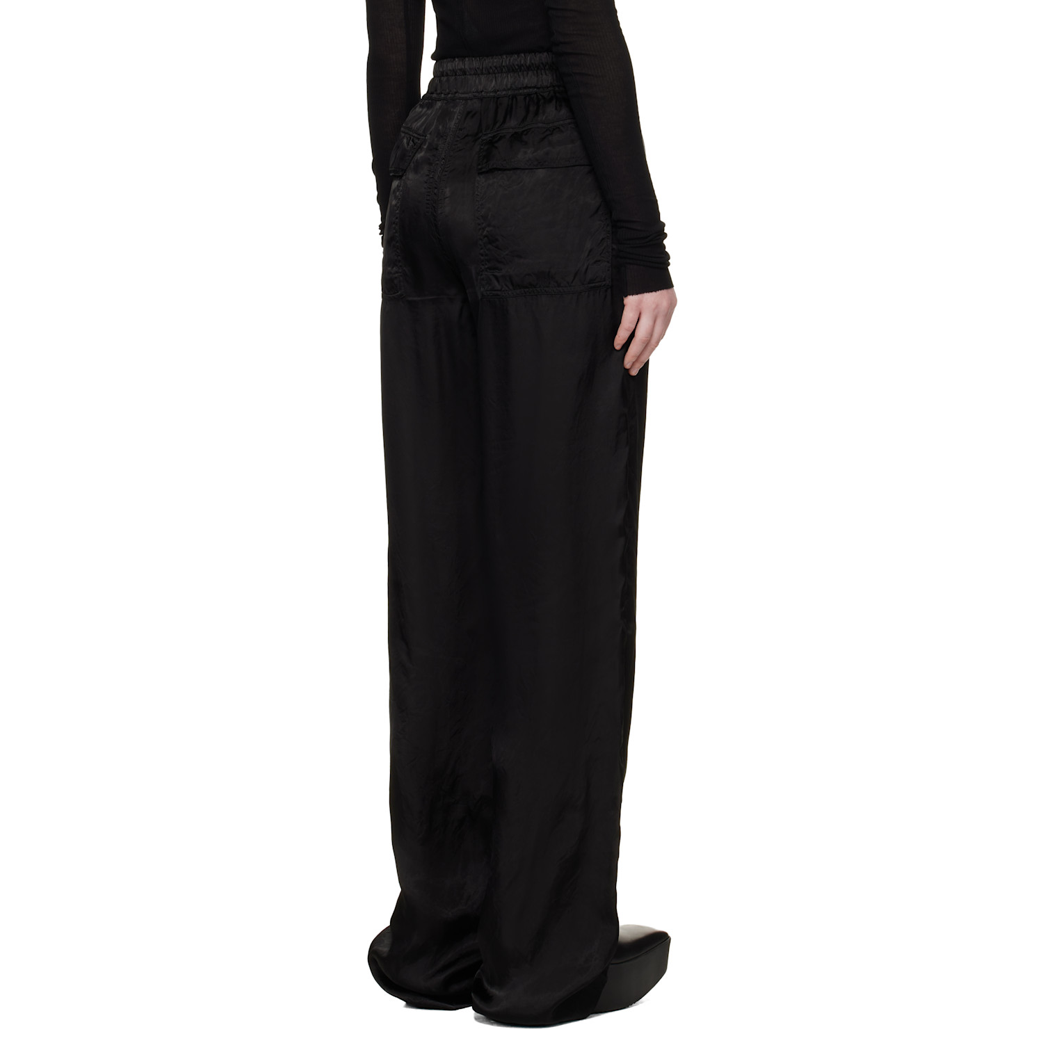  Rick Owens Black Temple Dietrich Drawstring Lounge Pants 
