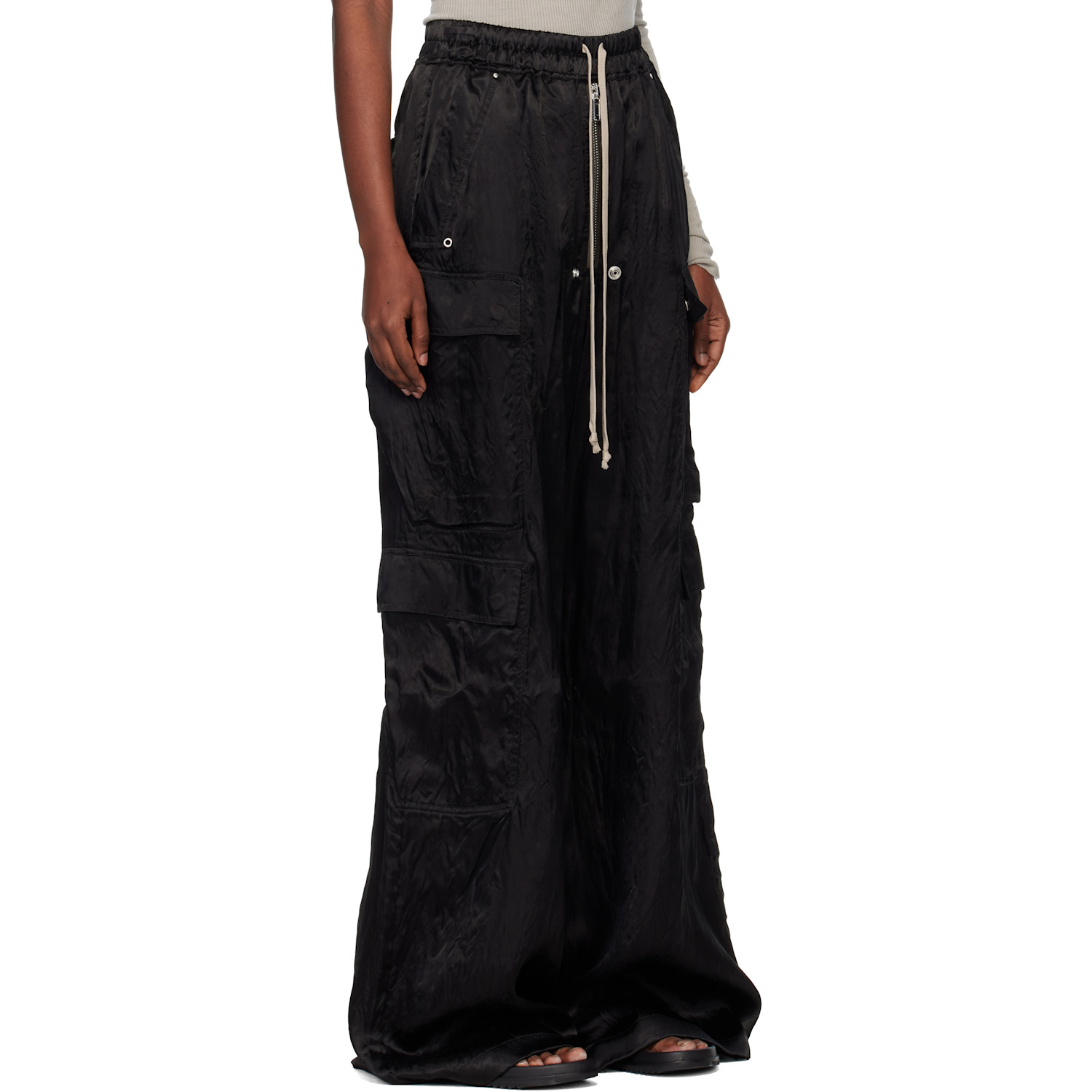  Rick Owens Black Temple Cargobelas Cargo Pants 
