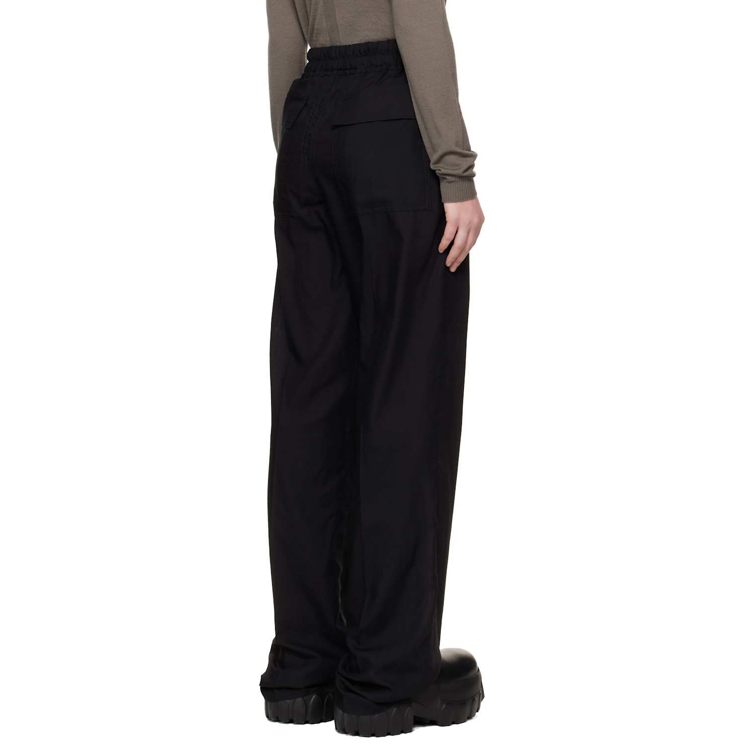  Rick Owens Black Temple Dietrich Drawstring Lounge Pants 