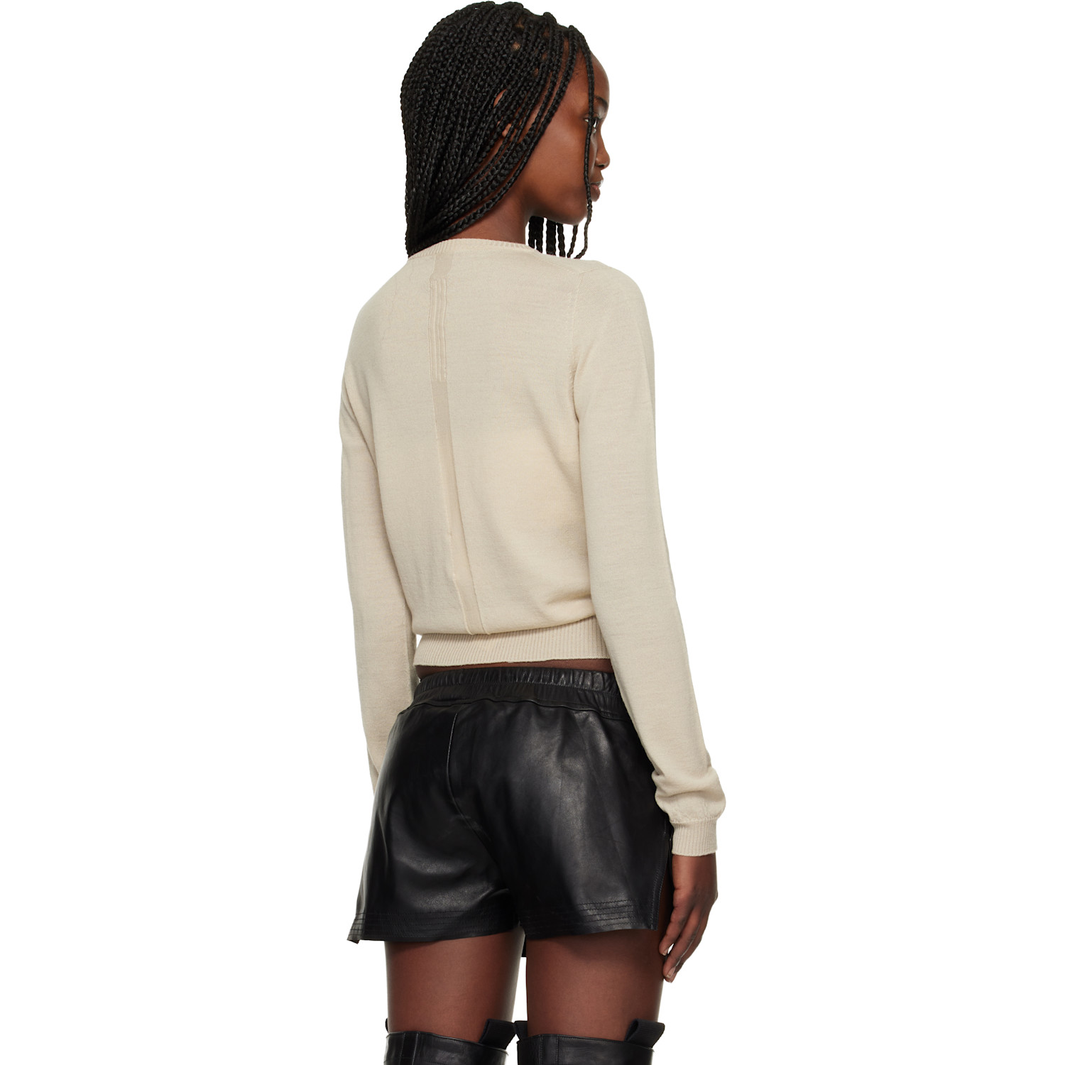  Rick Owens Off-white Temple Biker Level Sweater 