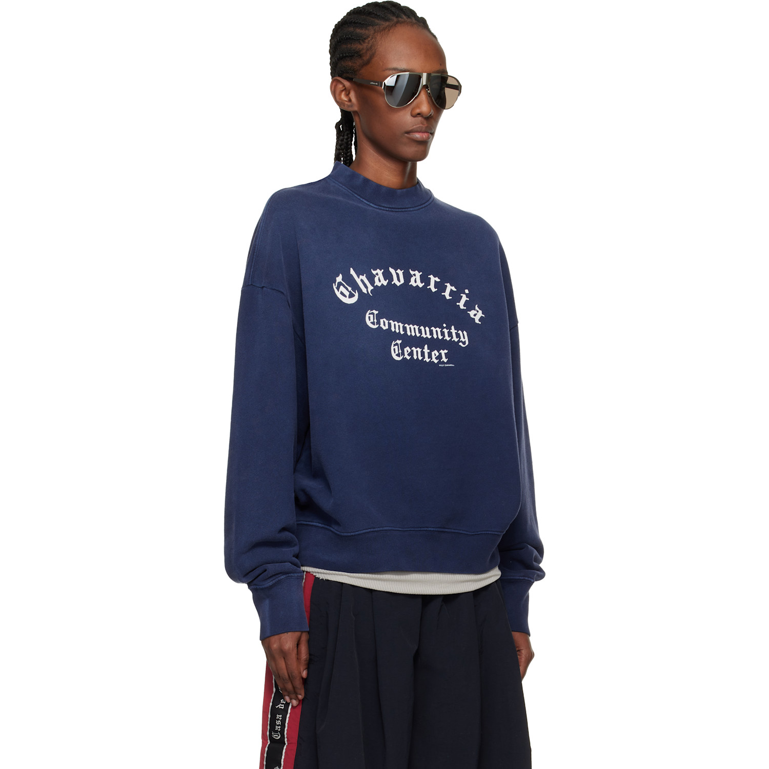  Willy Chavarria Navy 'chavarria Community Center' Standard Sweatshirt 