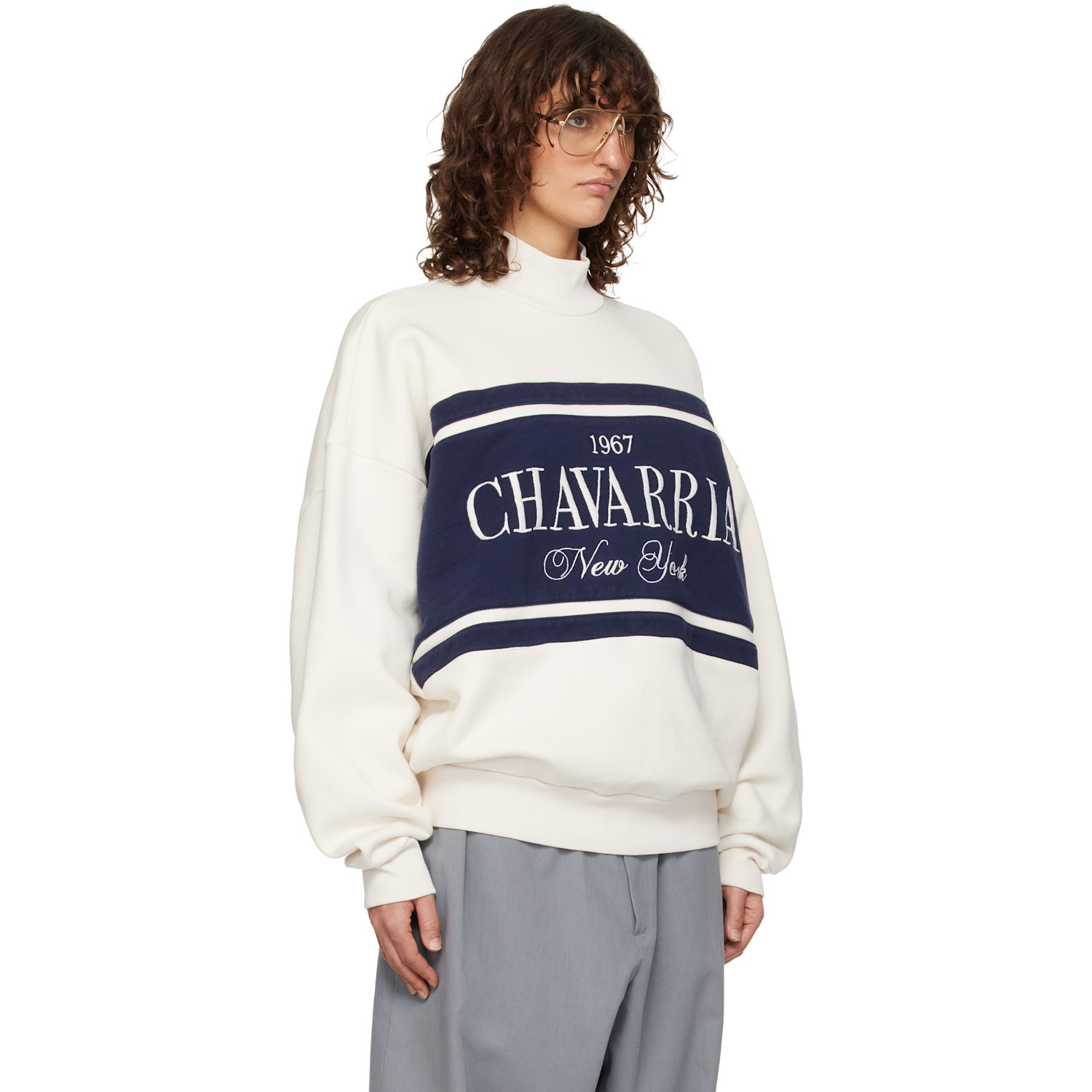  Willy Chavarria Off-white 'chavarria' Stripe Gilroy Sweatshirt 