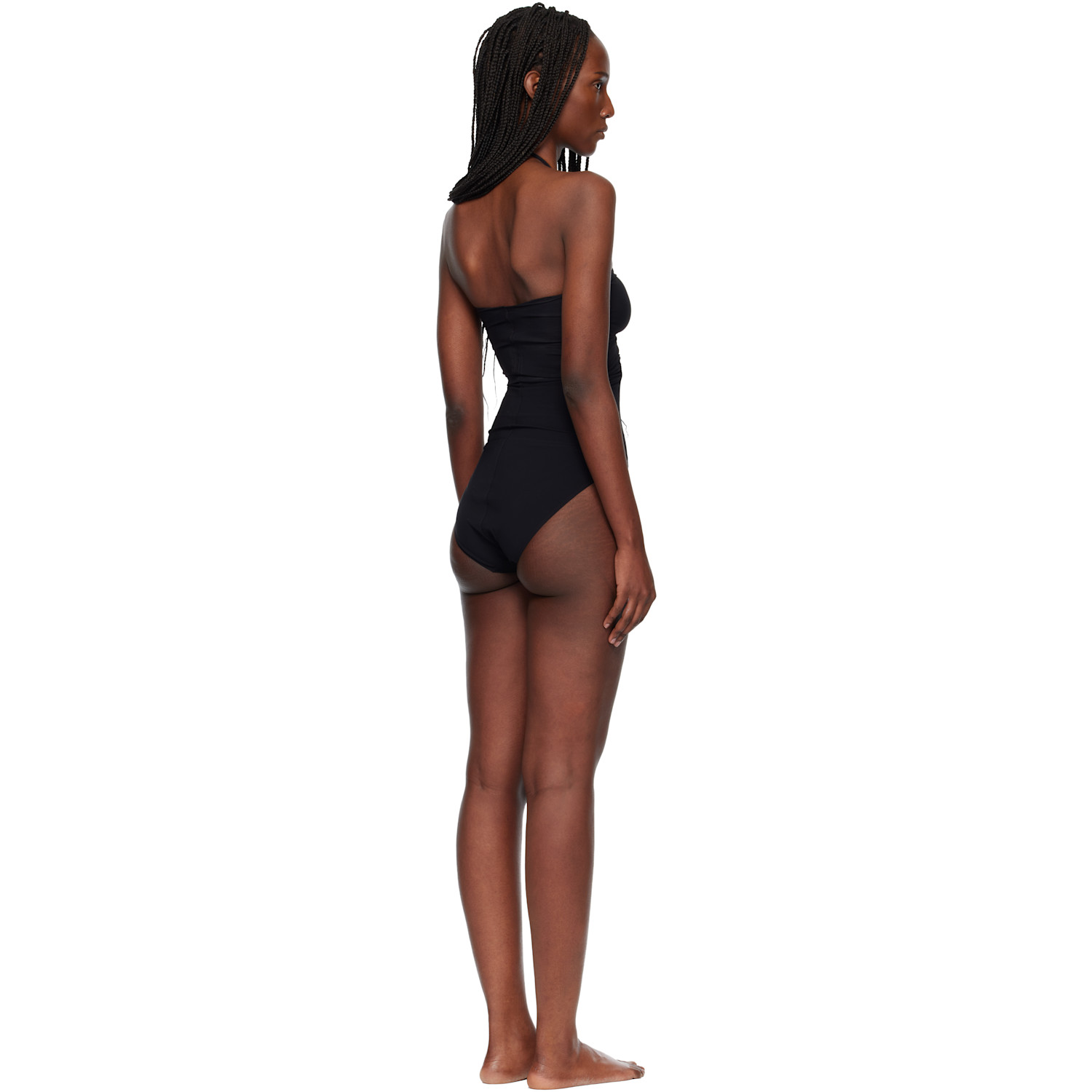  Rick Owens Black Temple Prong Bather Swimsuit 