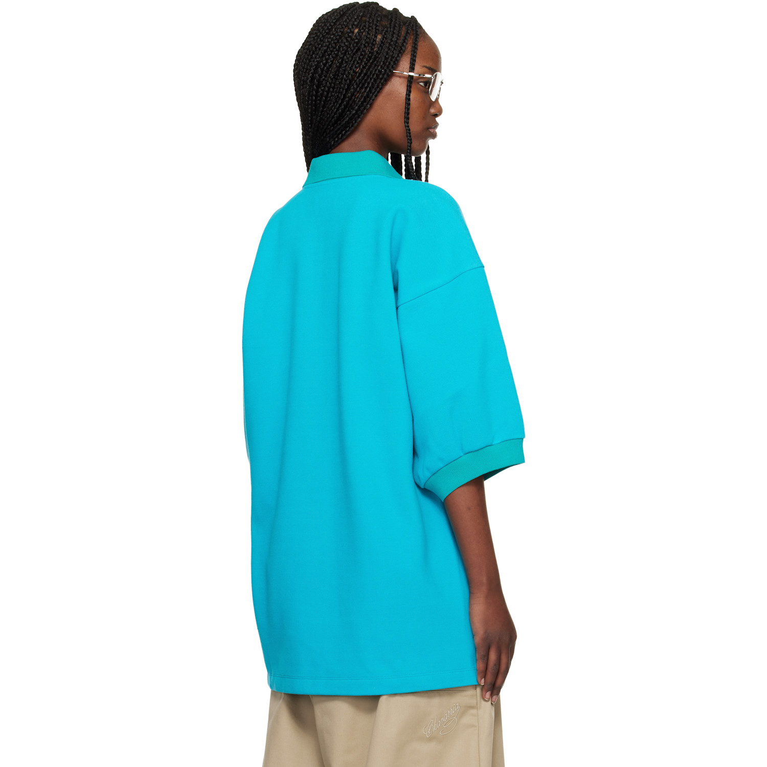  Willy Chavarria Blue Football Polo 