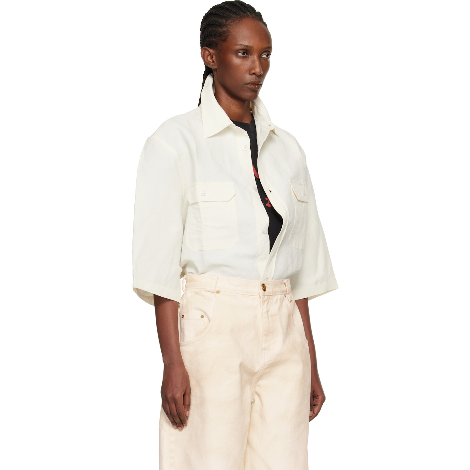  Willy Chavarria Off-white S/s Corcoran Shirt 