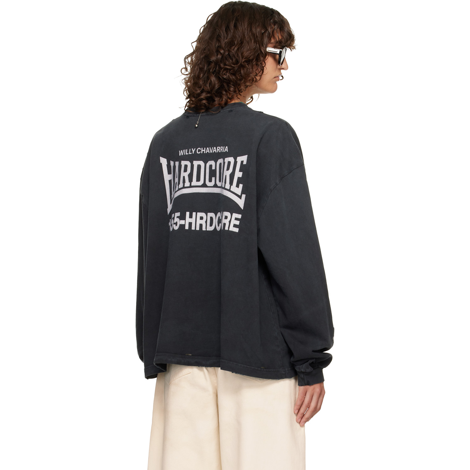  Willy Chavarria Black 'hardcore' Buffalo L/s T-shirt 