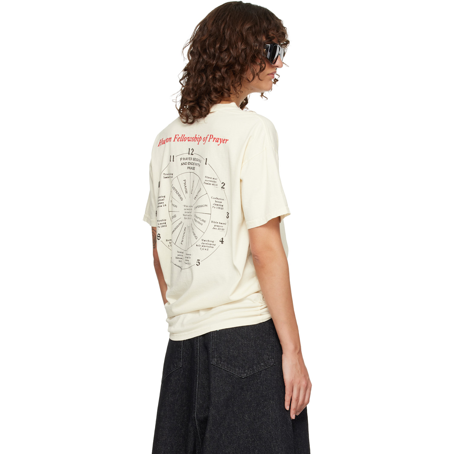  Willy Chavarria Off-white 'keep Praying Bitches' Easy T-shirt 