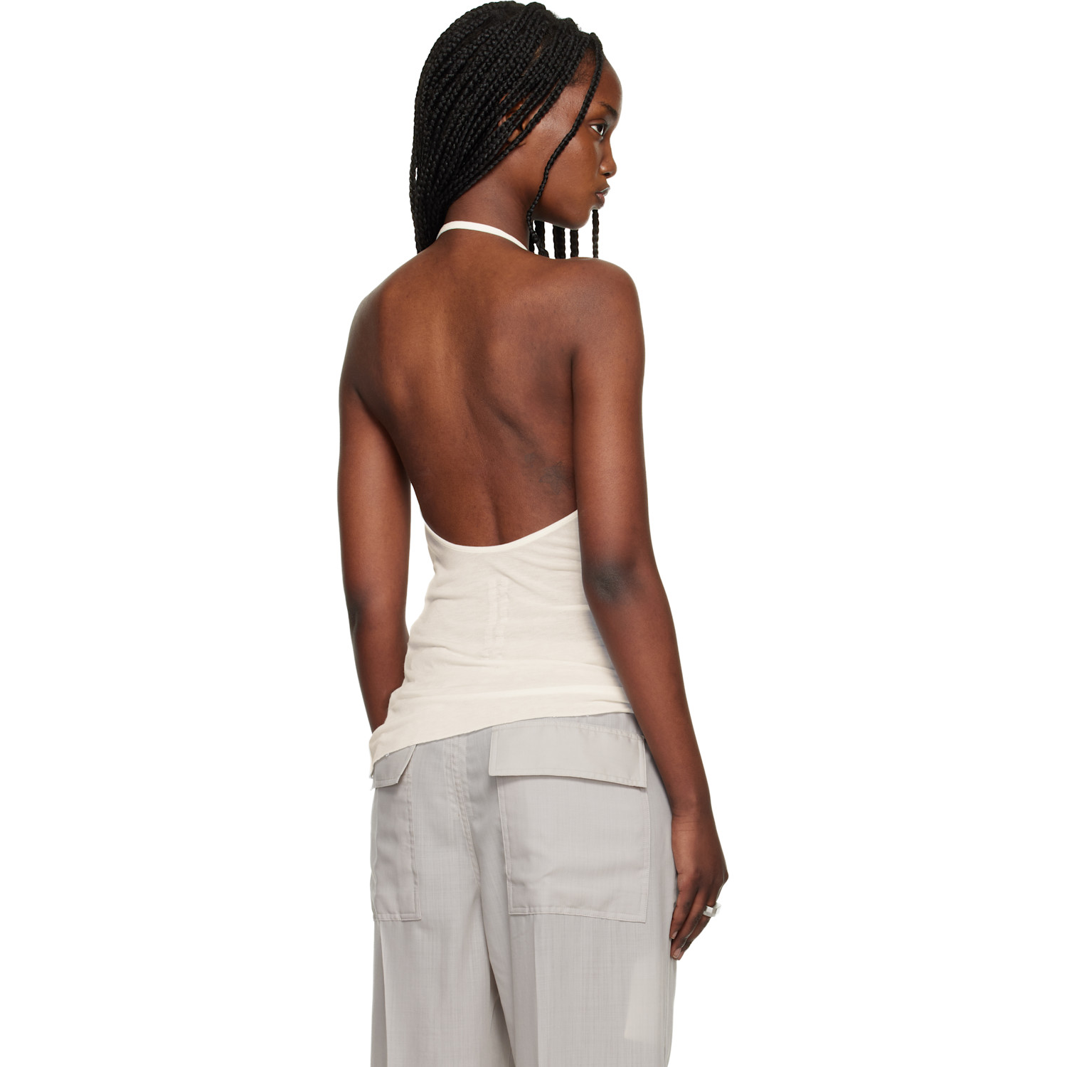  Rick Owens Off-white Temple Draped Top 
