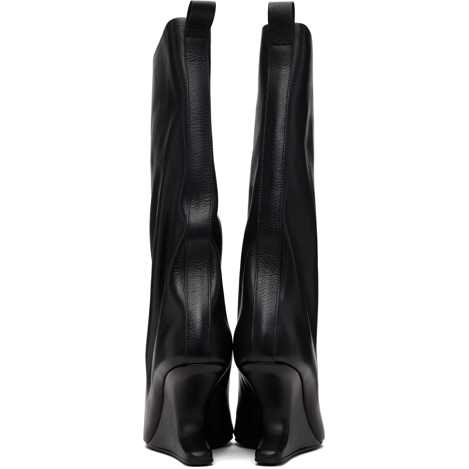  Rick Owens Black Temple Cantilever 8 Sharp Flared Boots 
