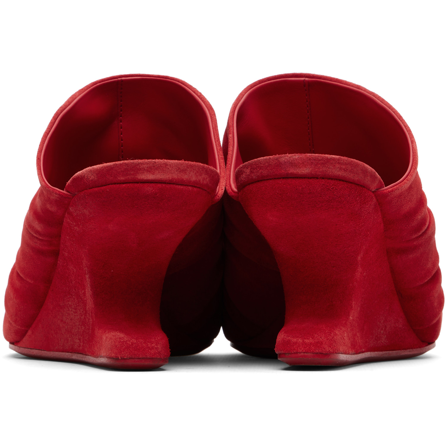  Rick Owens Red Temple Cantilever 6 Sharp Sabot Heels 