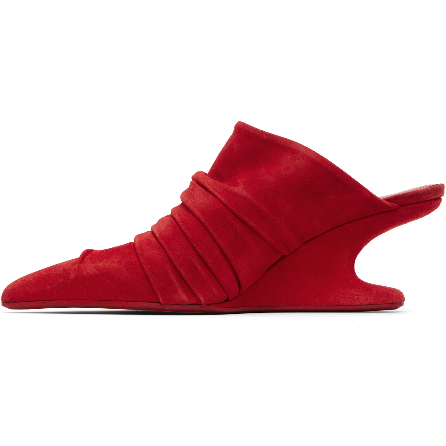  Rick Owens Red Temple Cantilever 6 Sharp Sabot Heels 