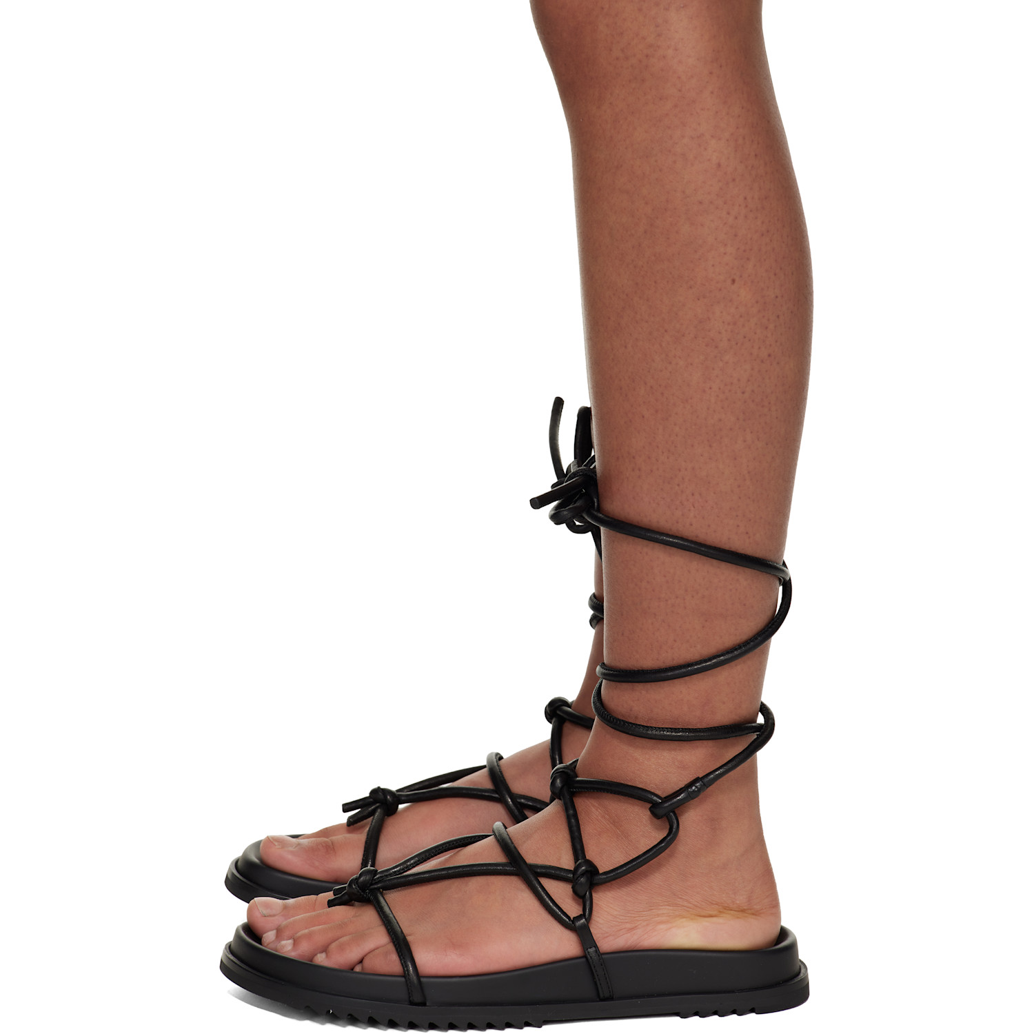  Rick Owens Black Temple Penta Granola Sandals 