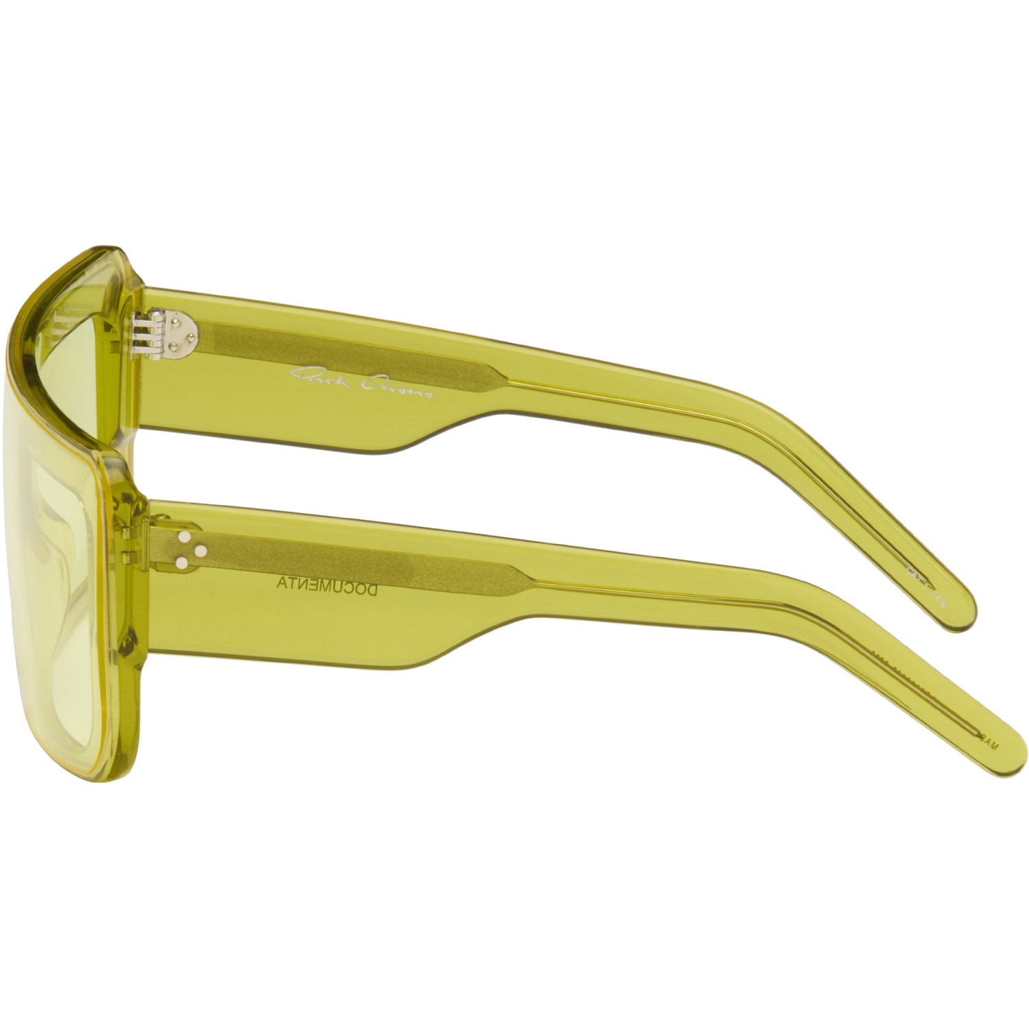  Rick Owens Yellow Documenta Sunglasses 