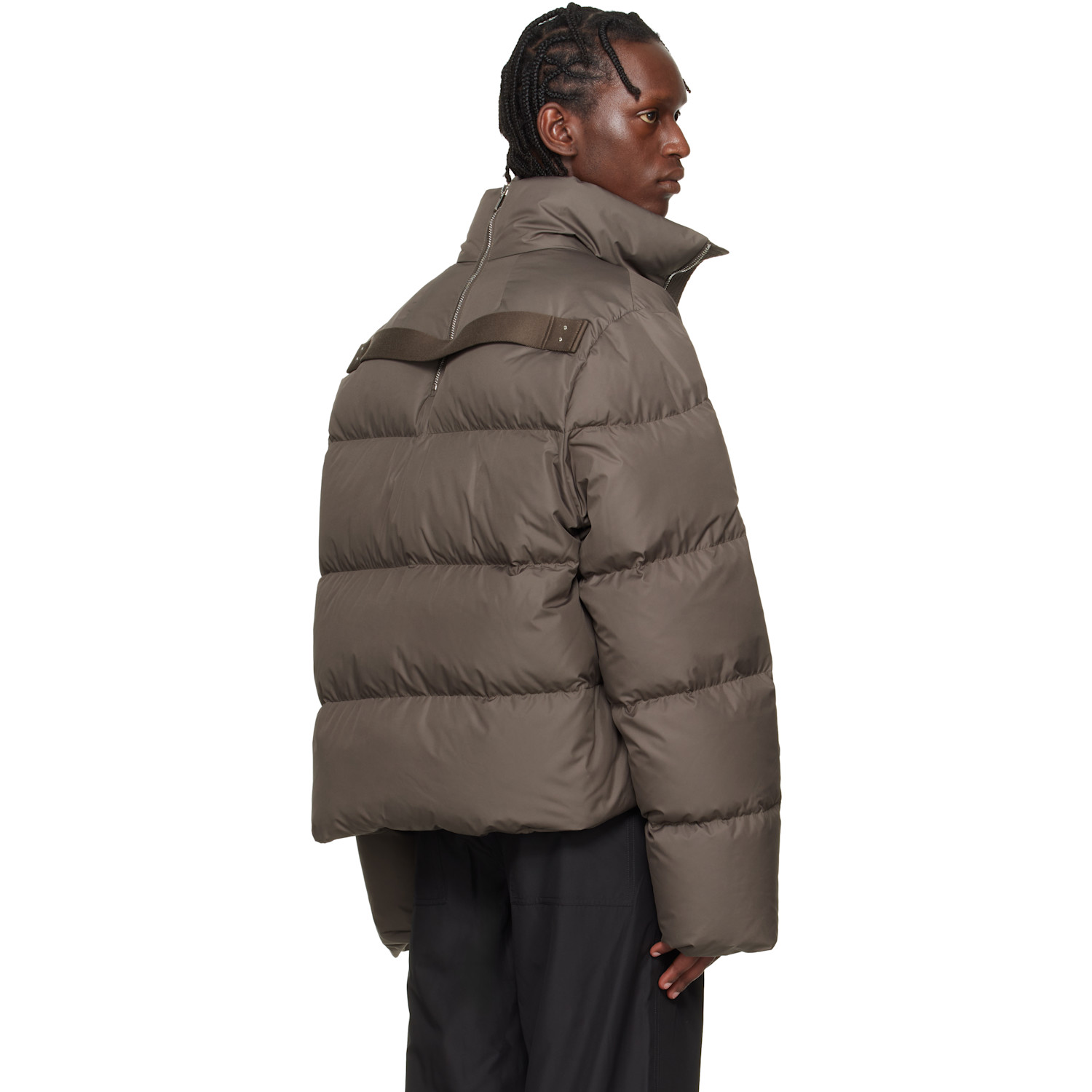  Rick Owens Moncler + Rick Owens Gray Cyclopic Down Jacket 
