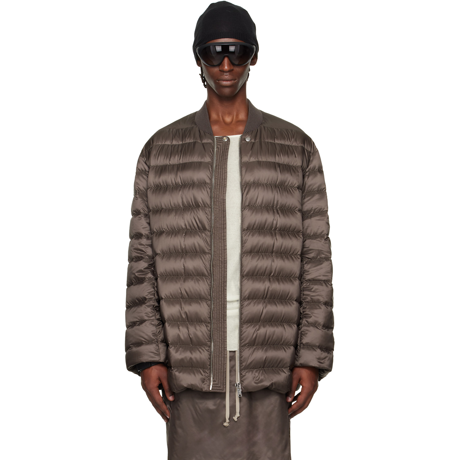 Rick Owens Moncler + Rick Owens Brown Flight Parka Jacket