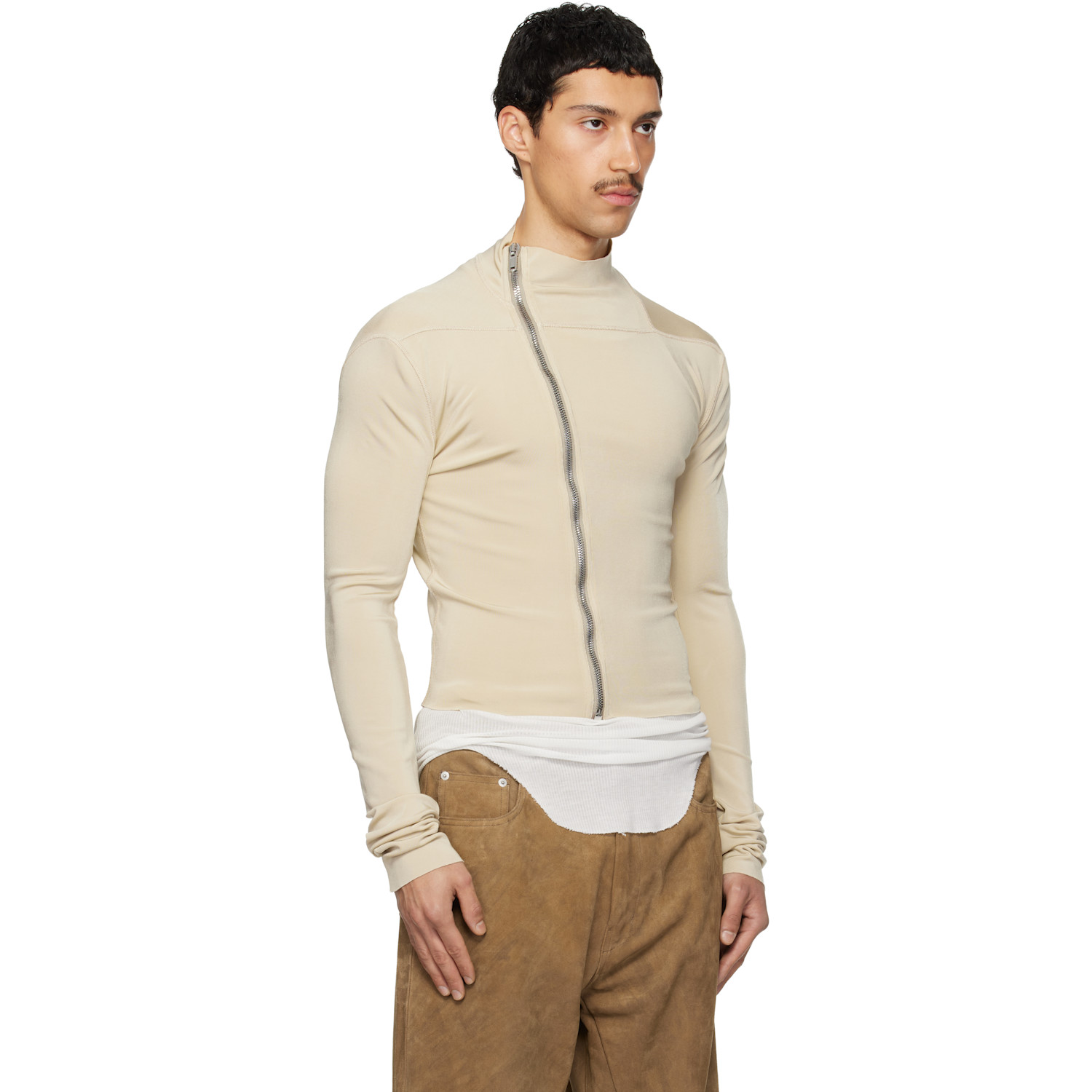  Rick Owens Beige Temple Gary Jacket 