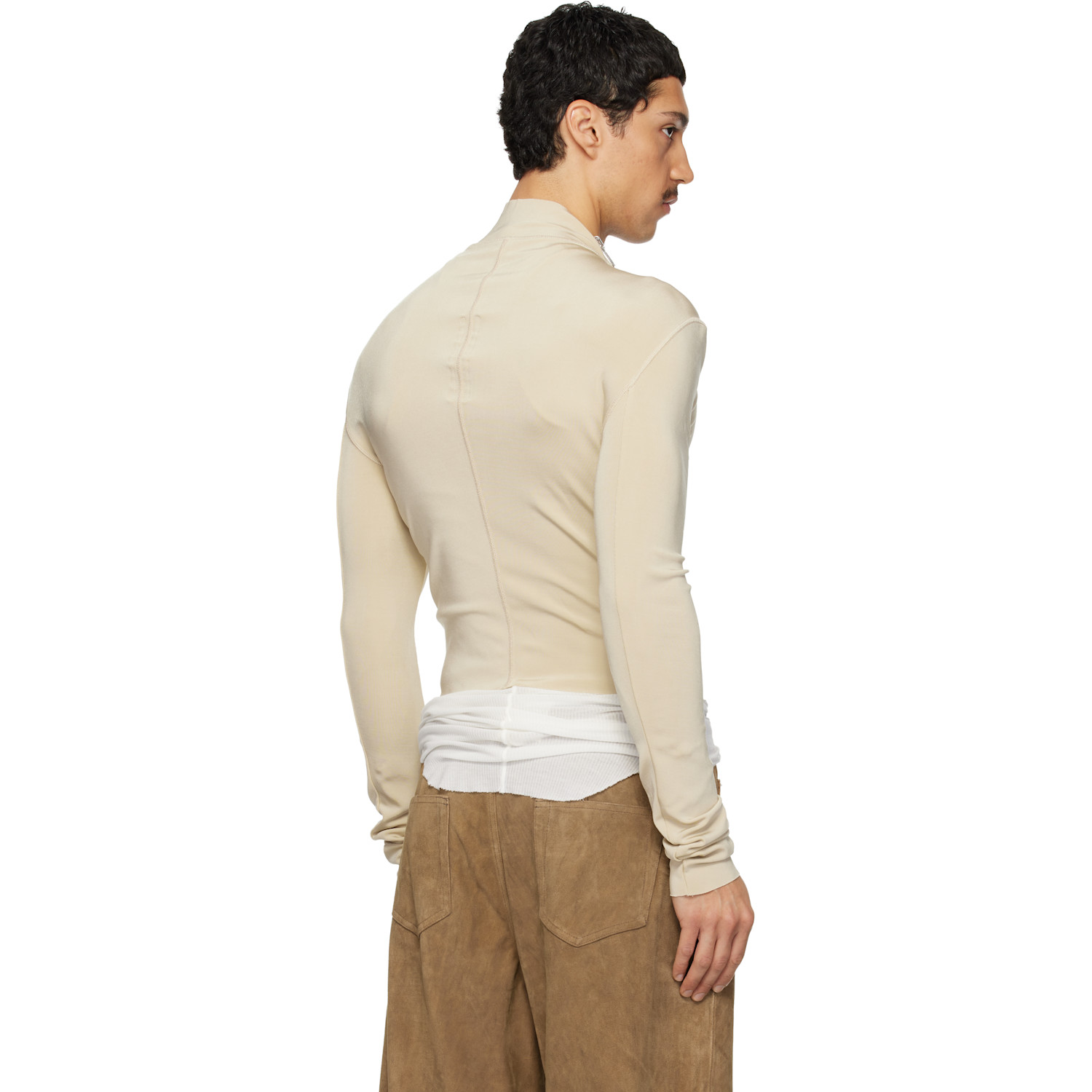  Rick Owens Beige Temple Gary Jacket 