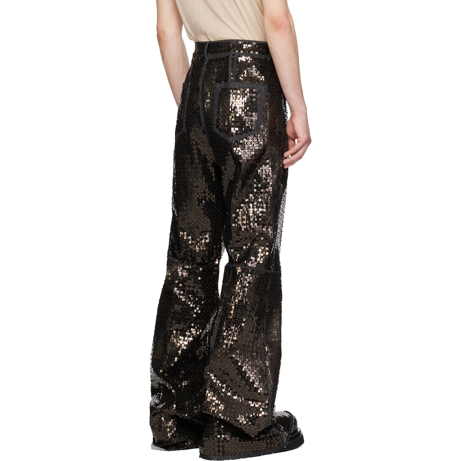  Rick Owens Black Temple Bolan Bootcut Jeans 