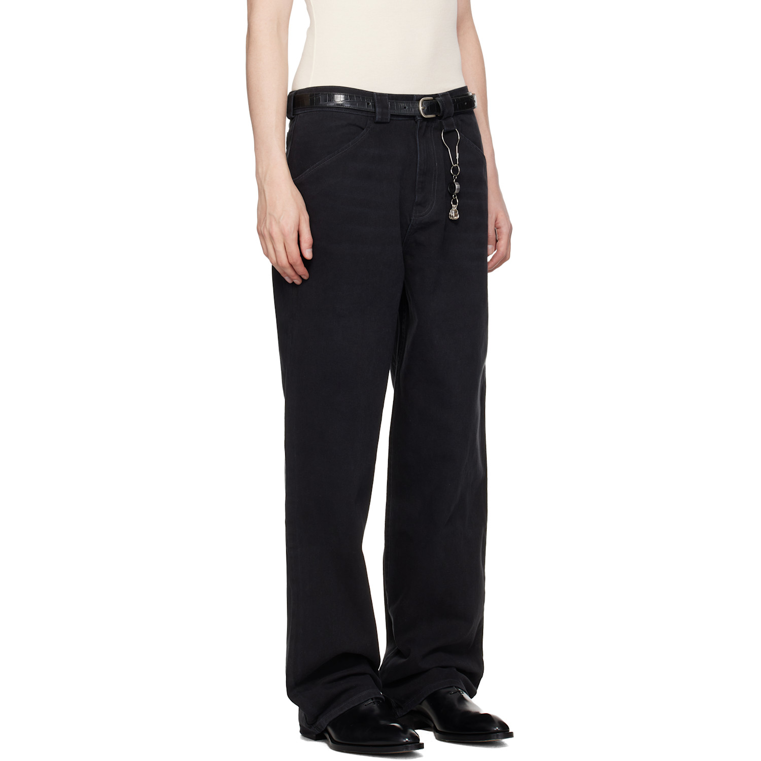  Willy Chavarria Black Straight Leg 'good Boy' Jeans 