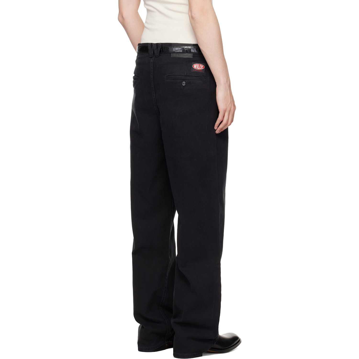 Willy Chavarria Black Straight Leg 'good Boy' Jeans 