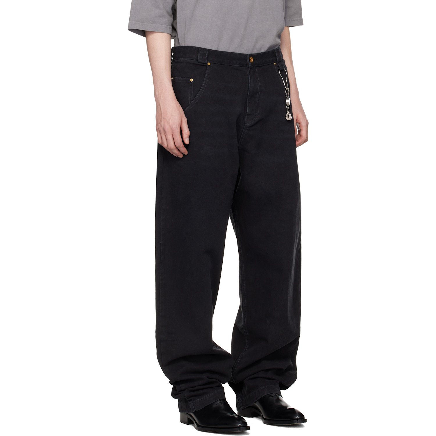  Willy Chavarria Black Straight Leg 'bad Boy' Jeans 