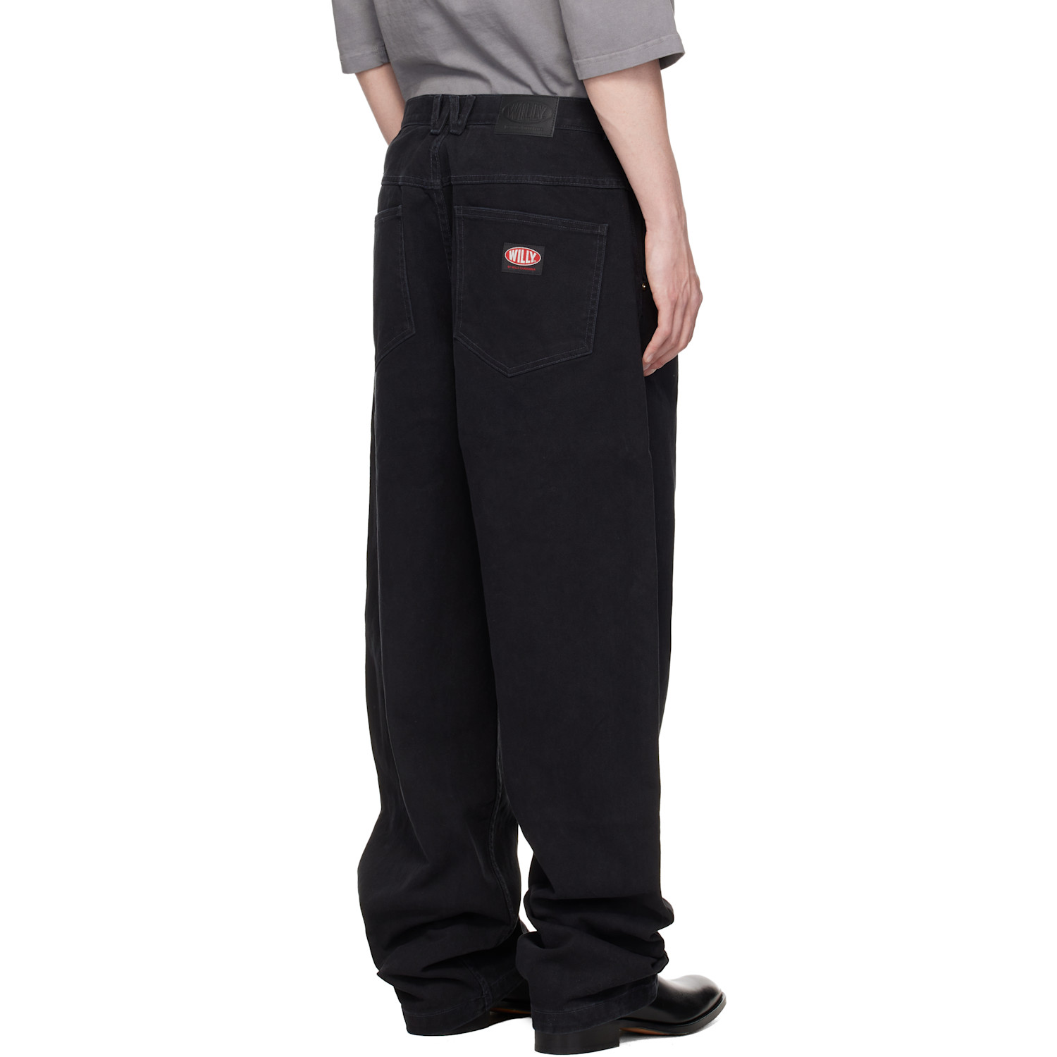  Willy Chavarria Black Straight Leg 'bad Boy' Jeans 