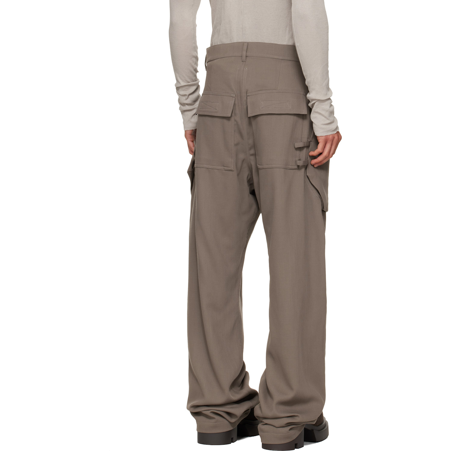  Rick Owens Gray Temple Stefan Cargo Pants 