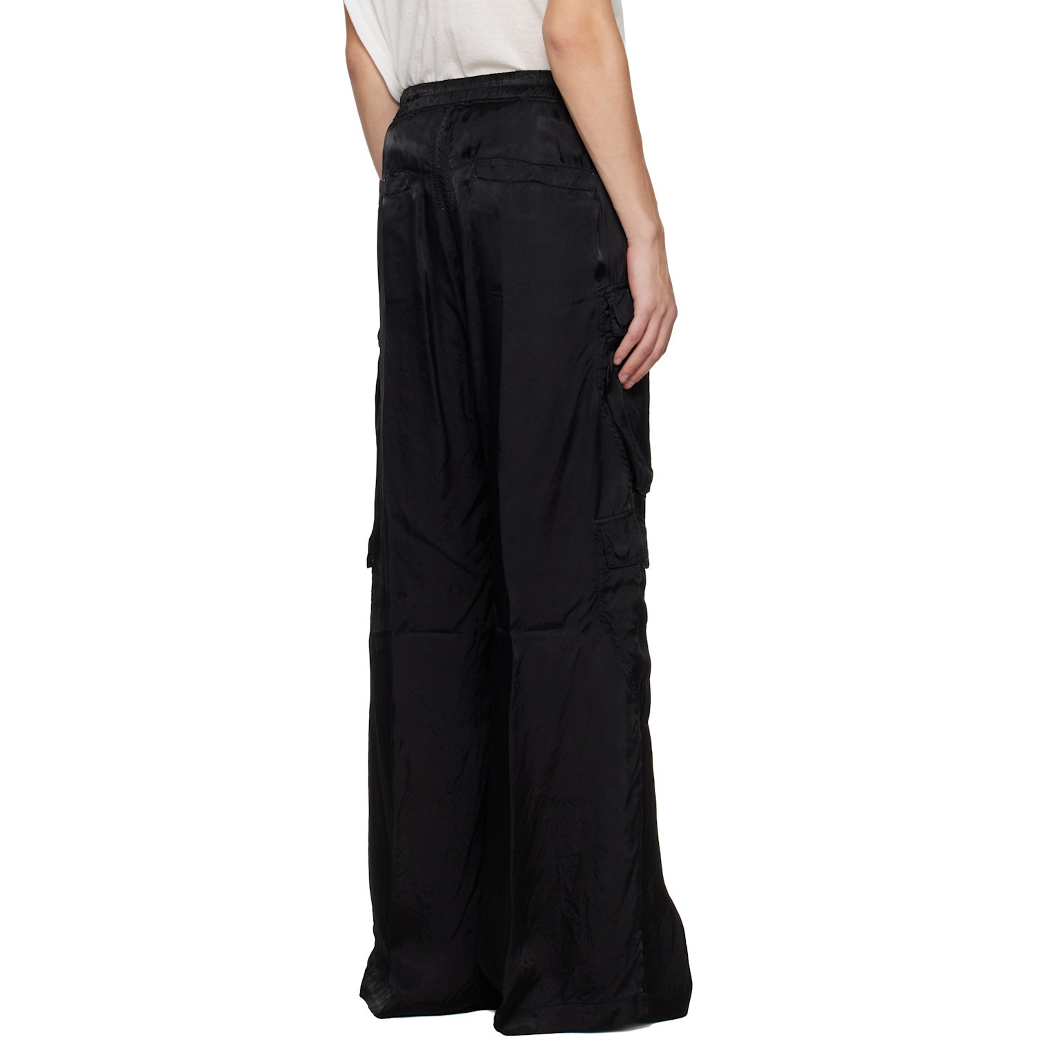  Rick Owens Black Temple Cargobelas Cargo Pants 