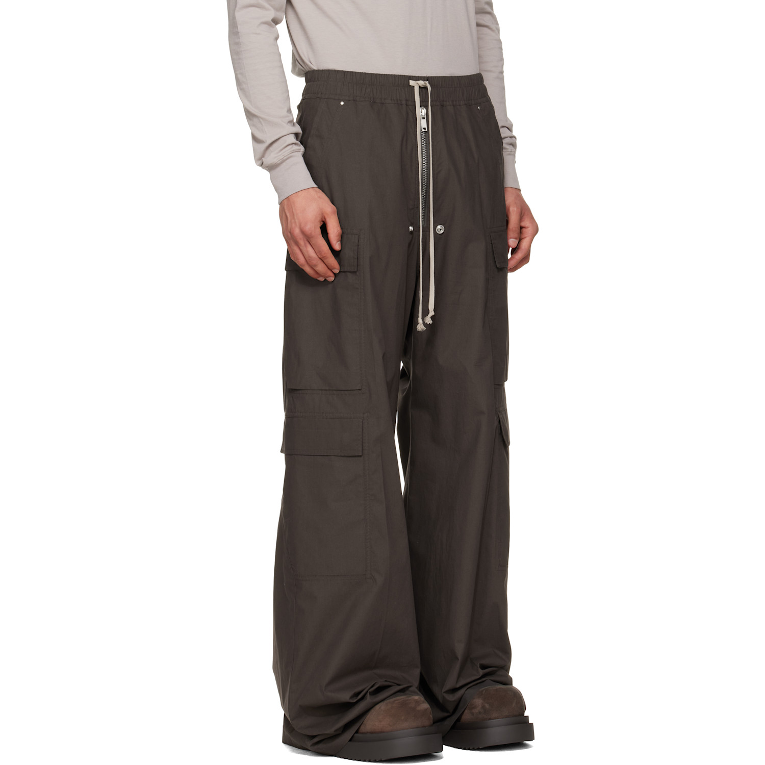  Rick Owens Gray Temple Cargobelas Cargo Pants 
