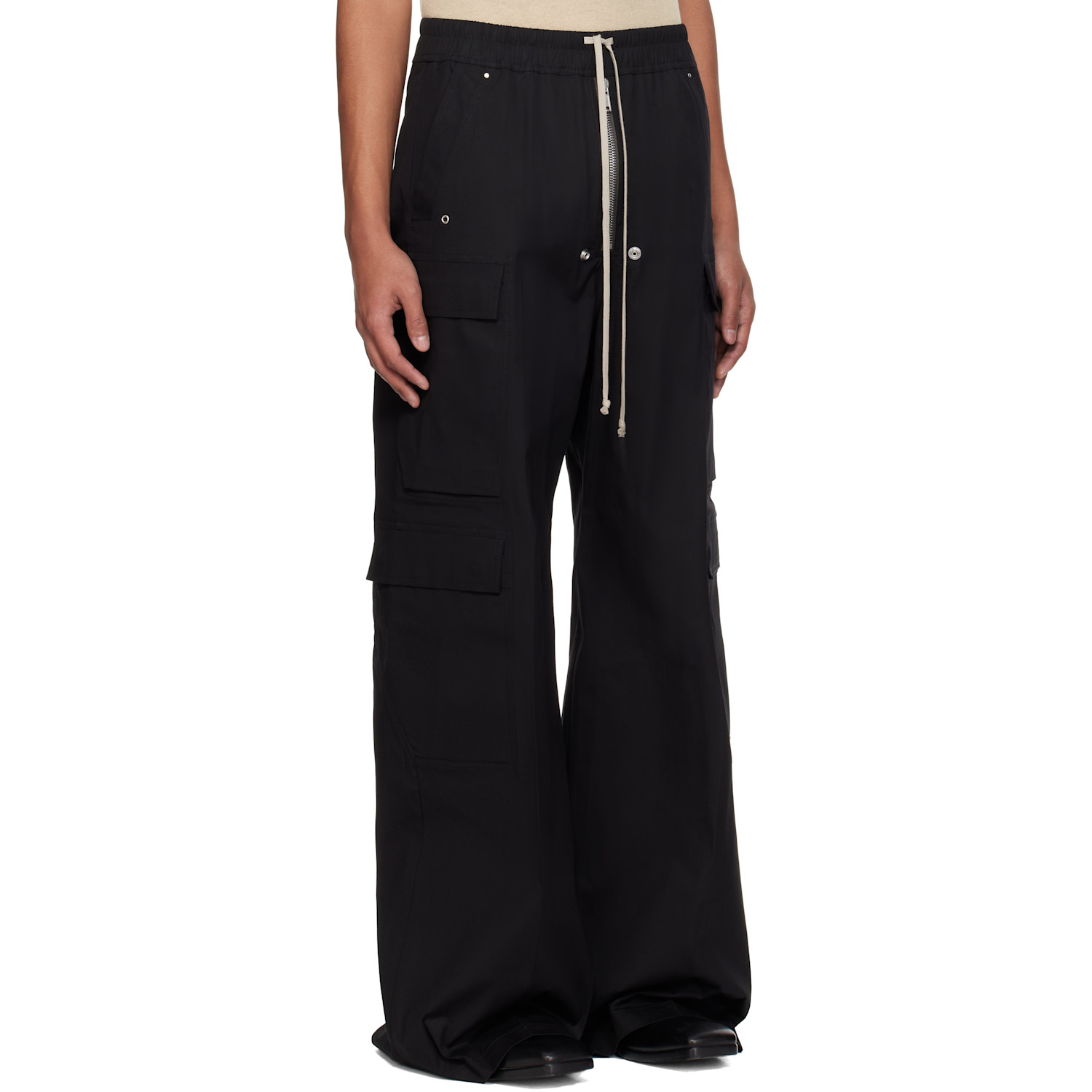  Rick Owens Black Temple Cargobelas Cargo Pants 