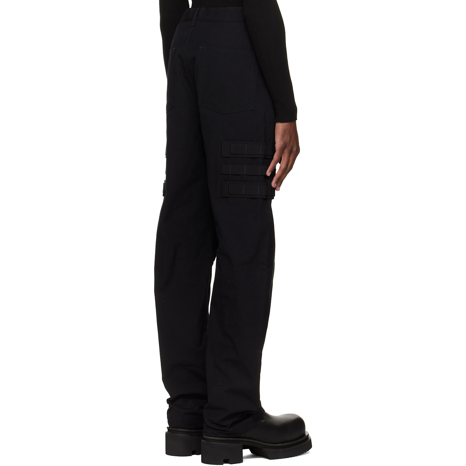  Rick Owens Black Temple Slim Geth Cargo Pants 