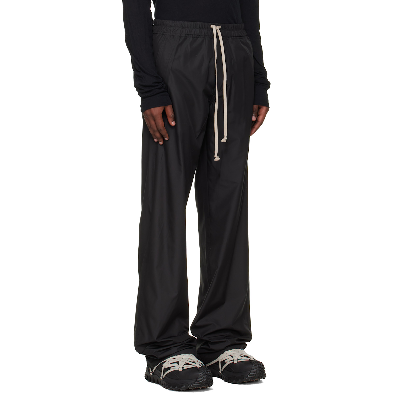  Rick Owens Moncler + Rick Owens Black Drawstring Trousers 
