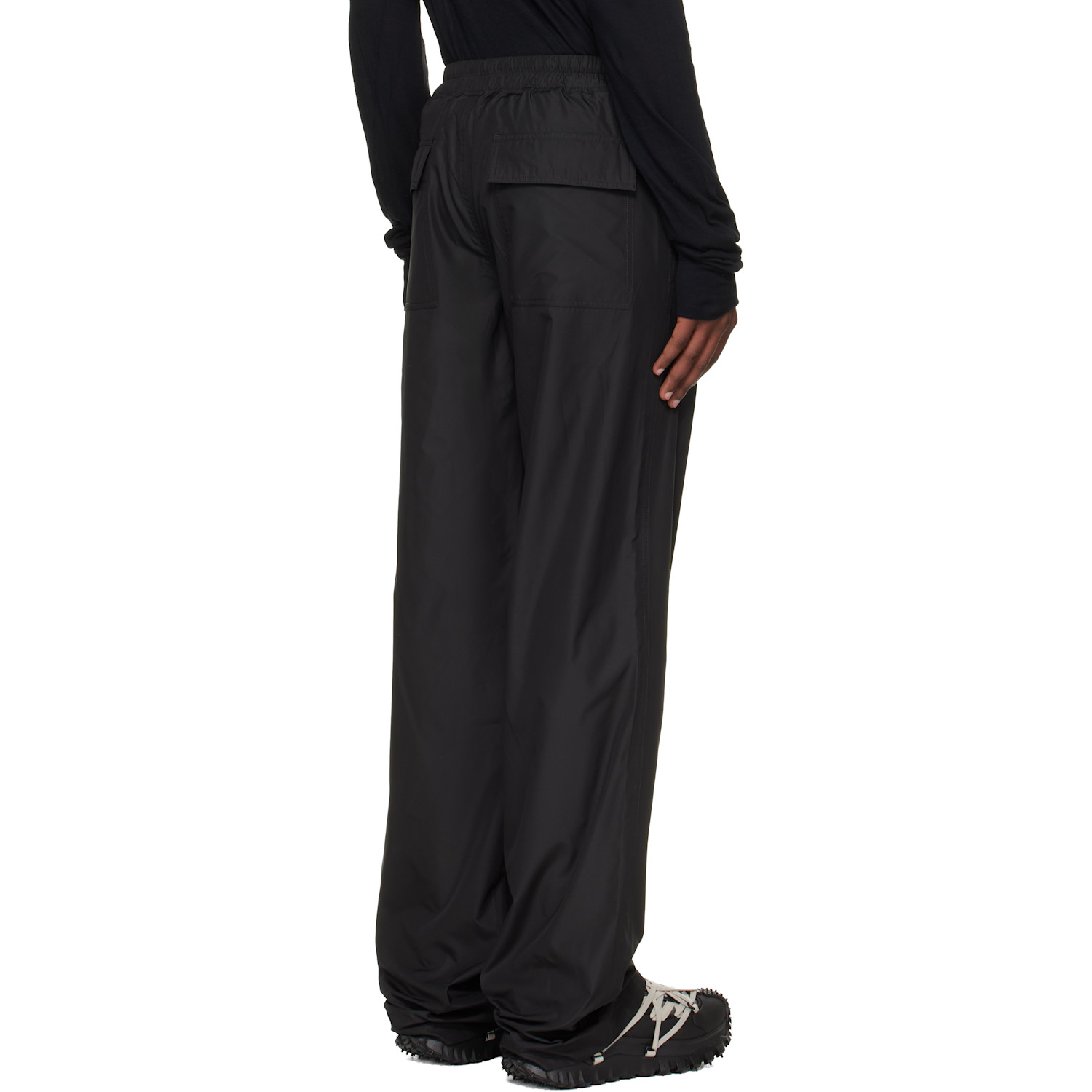  Rick Owens Moncler + Rick Owens Black Drawstring Trousers 
