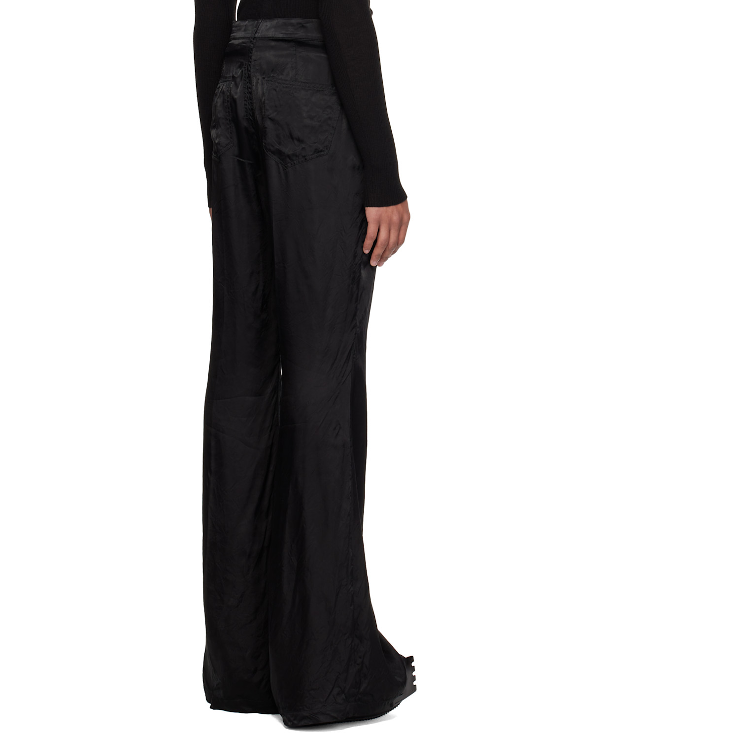  Rick Owens Black Temple Bolan Bootcut Trousers 