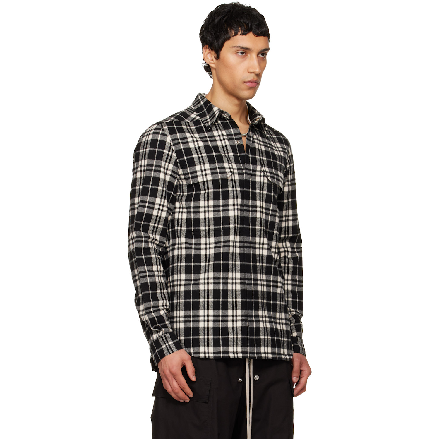  Rick Owens Black Temple Outershirt 