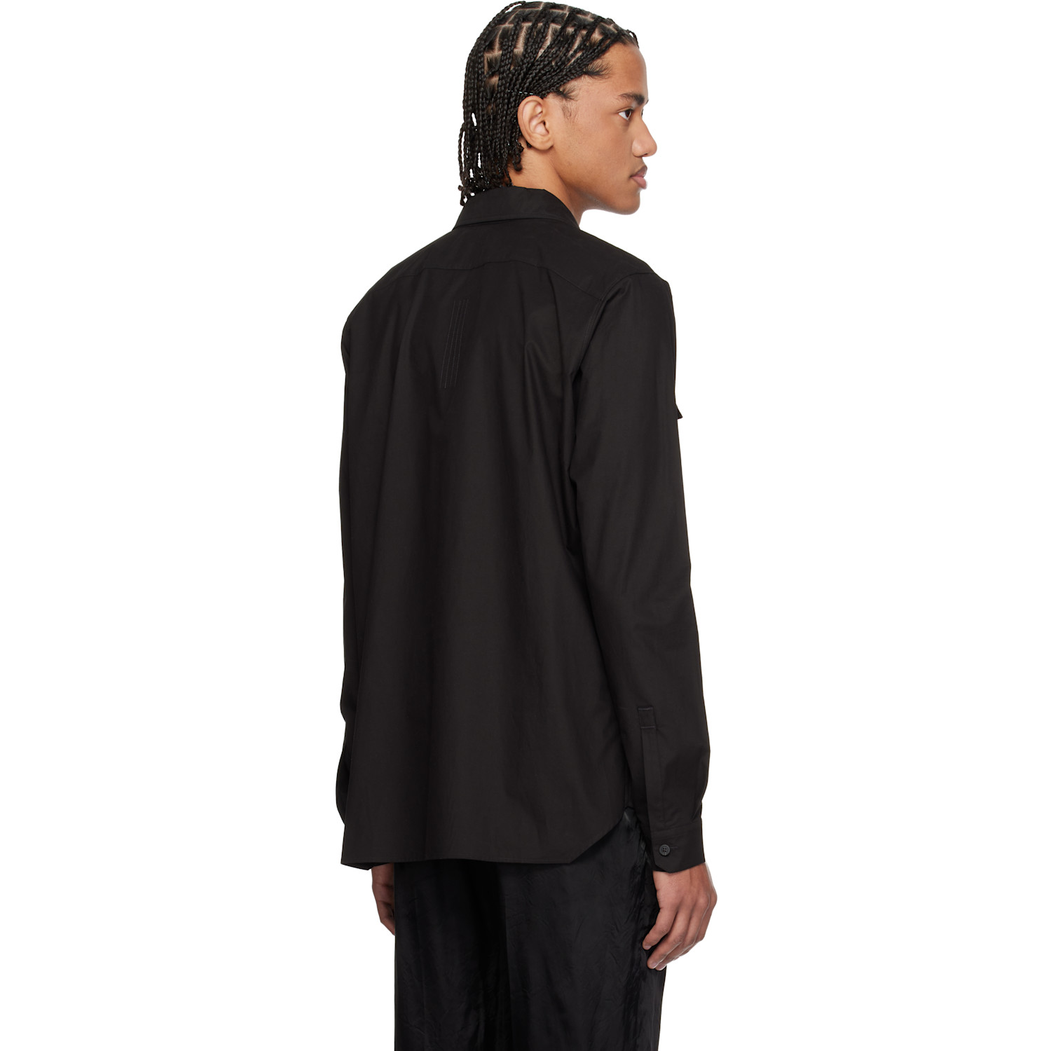  Rick Owens Black Temple Work Shirt 