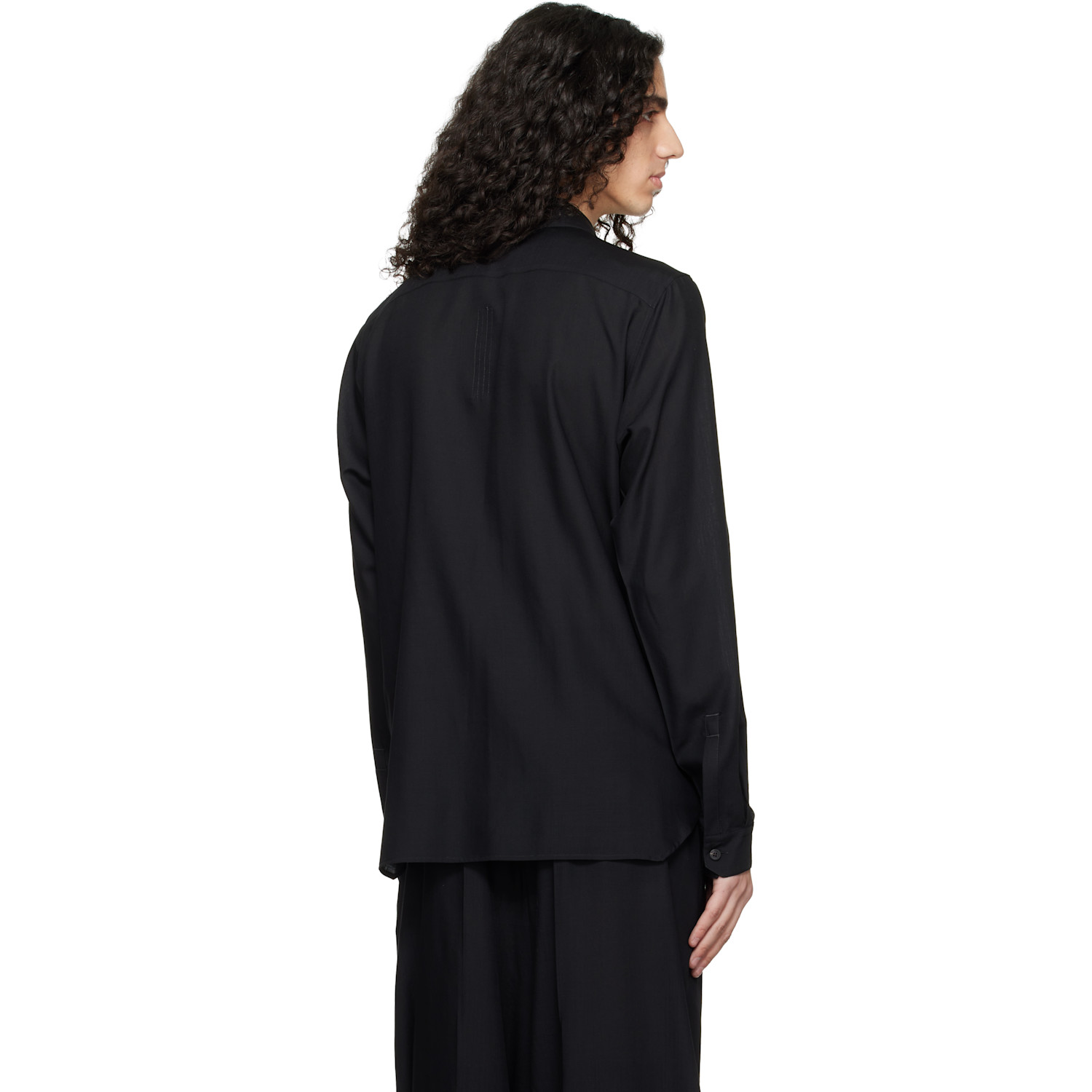  Rick Owens Black Temple Work Shirt 